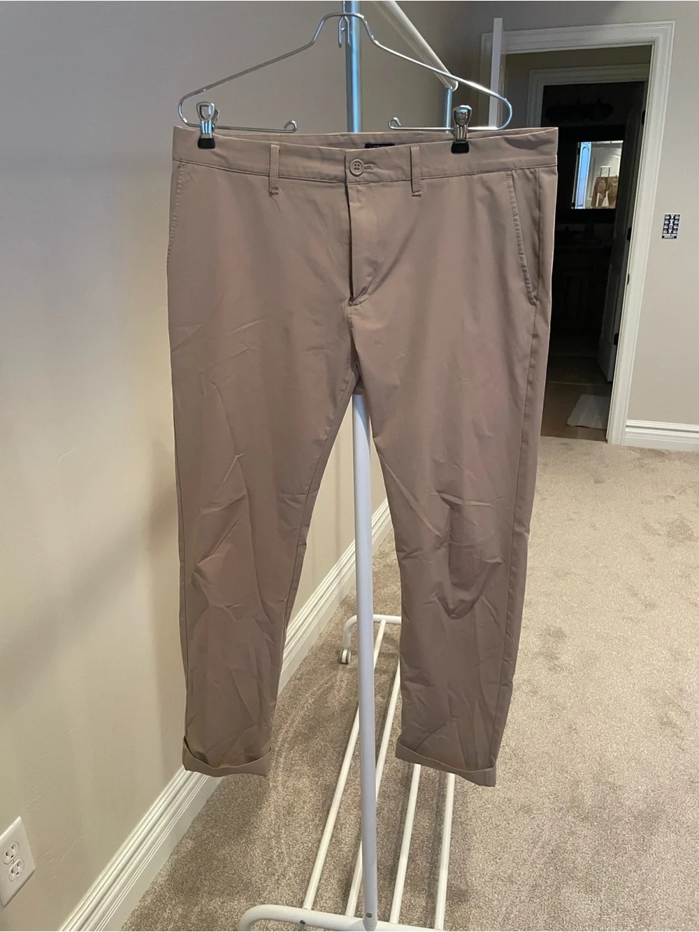 J. Crew Men's ‘Tech Pants’ in Taupe Brown